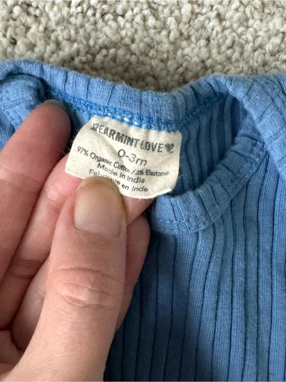 Newborn Ribbed Knot Gowns - Blue and Sage - Organic Cotton
